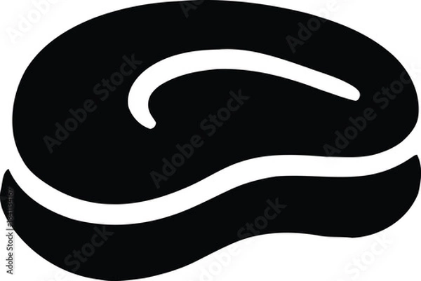 Fototapeta This graphic features a bold silhouette of a meat cut, representing various culinary applications. Its streamlined design makes it suitable for use in menus, butcher shops, or culinary-related discuss