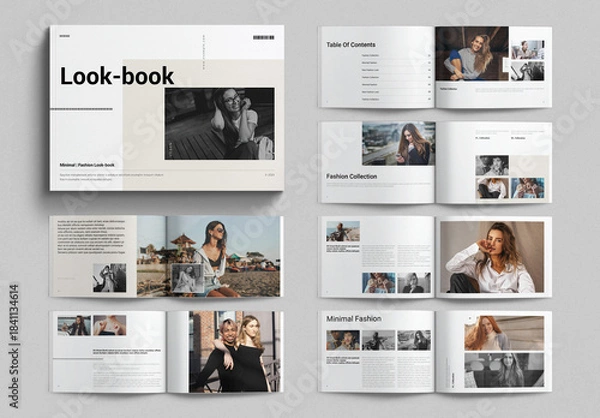 Obraz Lookbook Template Design Layout Landscape
