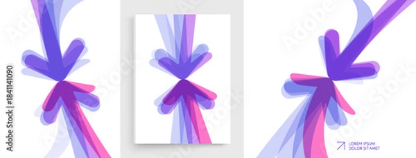 Fototapeta Arrow. Clash of business ideas. Concept of teams competing to achieve a goal. Dynamics. Vector for a brochure, poster, cover, postcard, presentation, flyer, or banner.