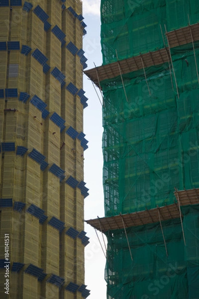 Obraz 香港高層ビルと足場