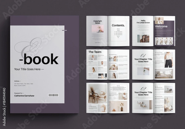 Obraz Ebook Template Design Layout