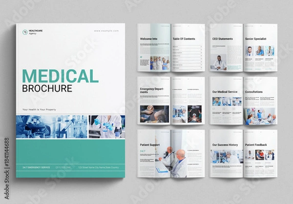 Obraz Medical Brochure Template Design Layout