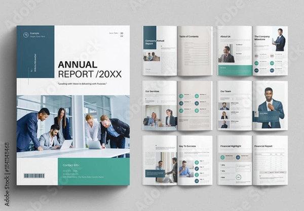 Obraz Annual Report Brochure Template Design Layout