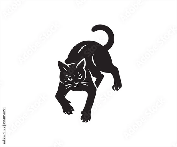 Obraz Cat Silhouette Vector Illustration