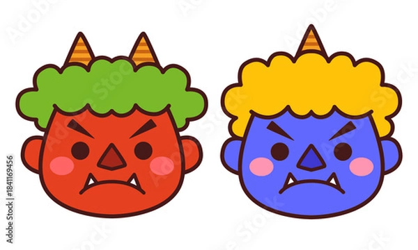 Obraz 鬼　節分　セット素材