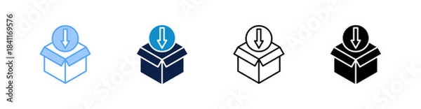 Obraz Data Storage Multiple Style Icon Set Collection 