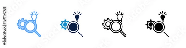 Obraz Research And Development Multiple Style Icon Set Collection 