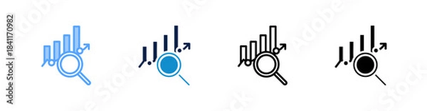 Obraz Analytic Multiple Style Icon Set Collection 