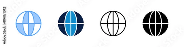 Obraz World Wide Web Multiple Style Icon Set Collection 