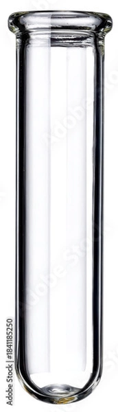 Fototapeta empty glass test tube isolated on transparent background