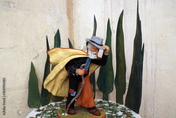 Obraz un santon provençal représentant le mistral