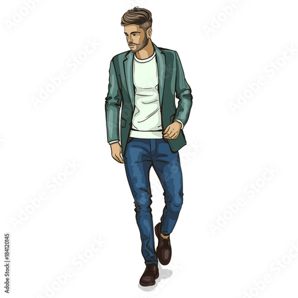 Fototapeta Vector man model