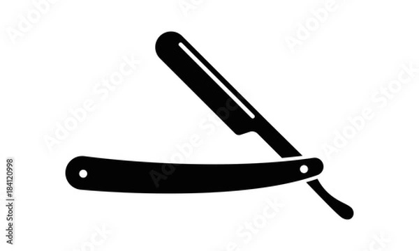 Obraz Ustra Icon. Straight Razor Illustration.