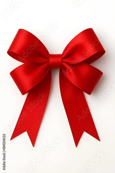 Fototapeta red bow isolated on white