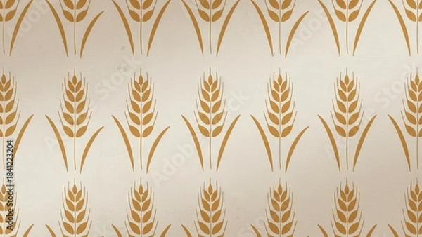 Fototapeta Elegant Wheat Pattern Design for Background and Textile Use