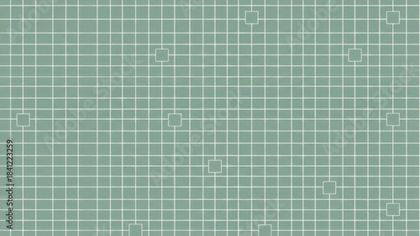 Fototapeta Light Green Grid Pattern with Simple Square Shapes for Background Design