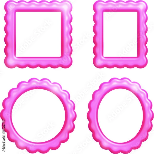 Obraz 膨らんだフレームのセット