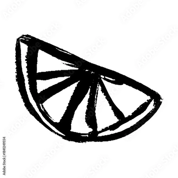 Obraz 柑橘オレンジのスライスイラスト