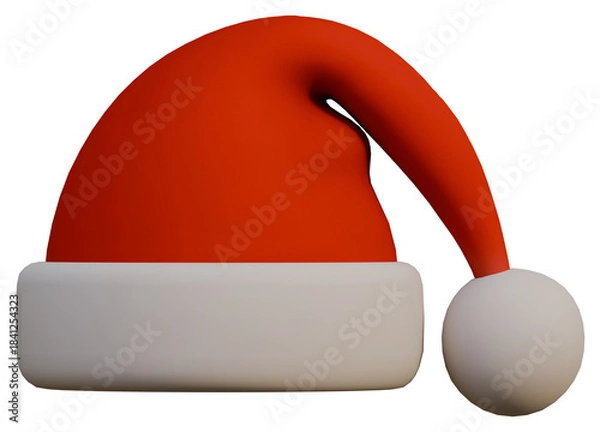 Obraz Red Santa Hat White Background