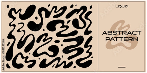 Obraz liquid abstract pattern vector, modern organic shape background design
