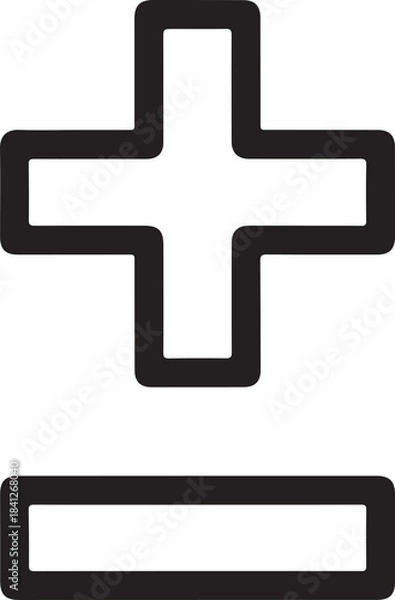 Fototapeta Minimal Math Icons Bundle