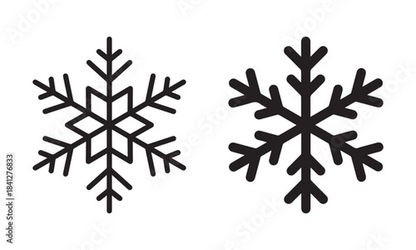 Fototapeta Schneeflocke vektor Symbol. Schneeflocke auf weiss. vector illustration eps file. 