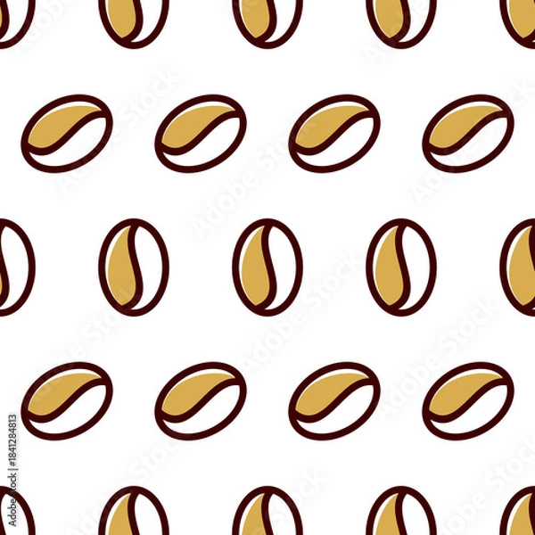 Obraz coffee beans abstract seamless pattern. background coffee beans seamless pattern. 