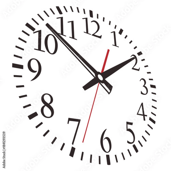 Obraz clock on white background