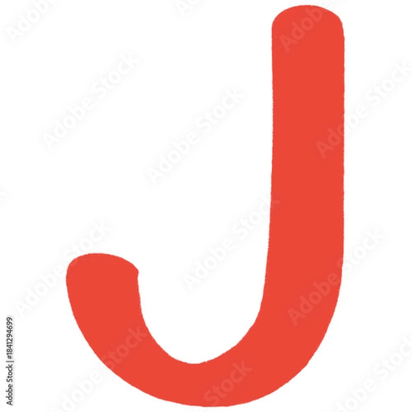 Obraz red letter j