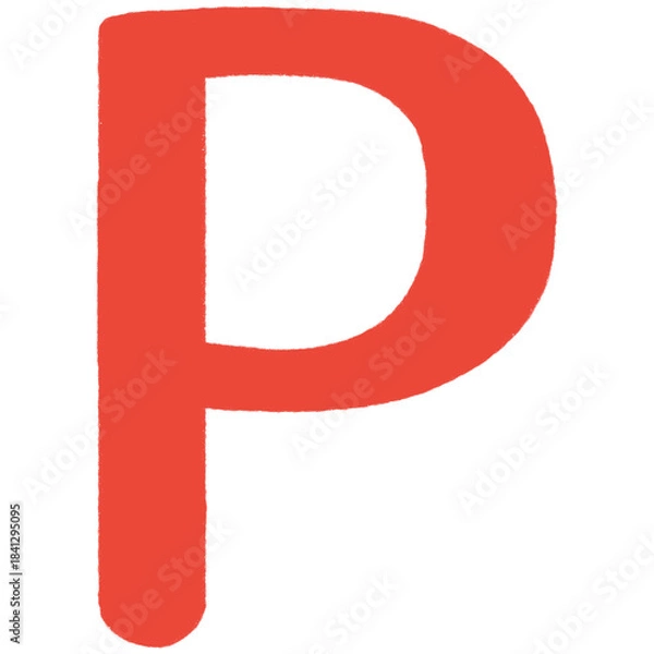 Obraz red letter p