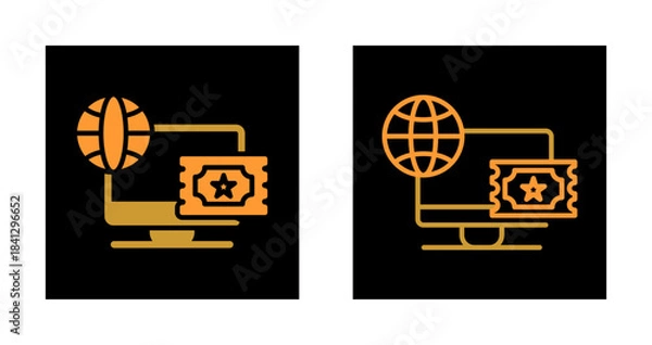 Fototapeta Ticket System Icon Design