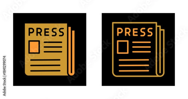 Fototapeta Press Release Icon Design