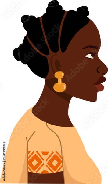 Obraz portrait of an African woman with natural features