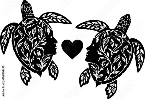 Fototapeta Abstract geometric composition with bold colors