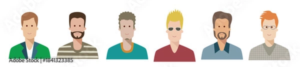 Fototapeta cool dudes avatar vector