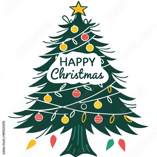 Obraz christmas tree with gifts