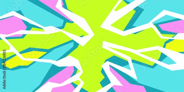 Fototapeta Flat Simple Abstract Pattern Vector Illustration Background Banner