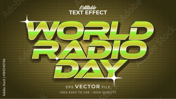 Obraz Editable Text Effect - World Radio Day