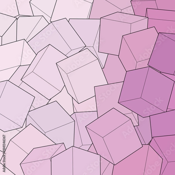 Fototapeta Purple background from cubes. Background template. eps 10