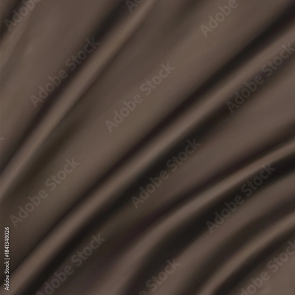 Fototapeta Brown delicate soft background of plush fabric. Blanket crumpled after sleep. Cozy bed. Pattern background. eps 10