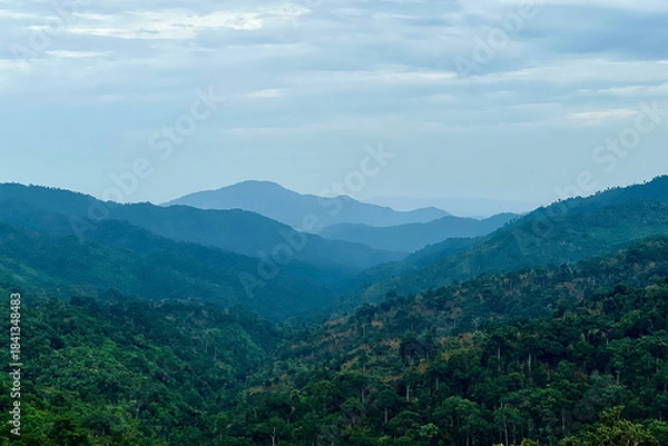 Obraz mountain landscape with clouds