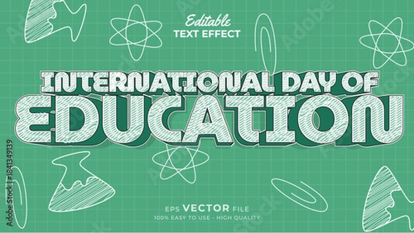 Obraz International Education Day - Editable Text Effect