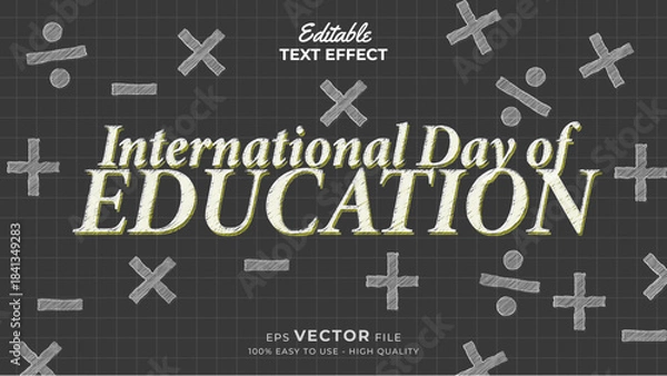 Obraz International Education Day - Editable Text Effect