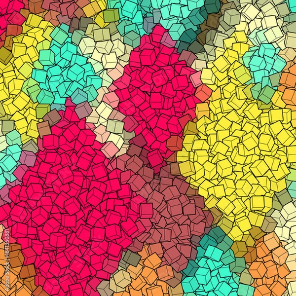 Fototapeta Colored background from cubes. Background template. eps 10