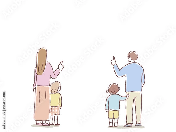 Obraz 家族の後ろ姿