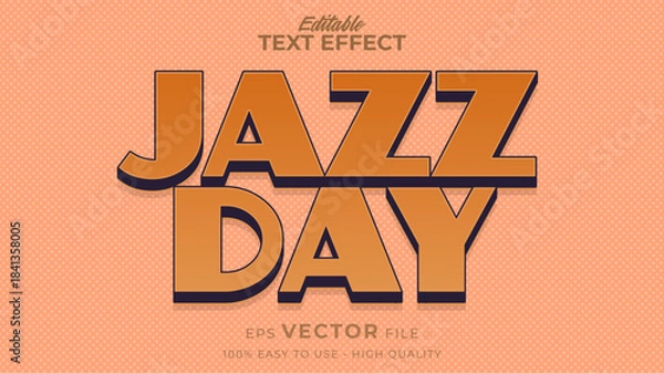 Obraz Editable Text Effect - World Jazz Day