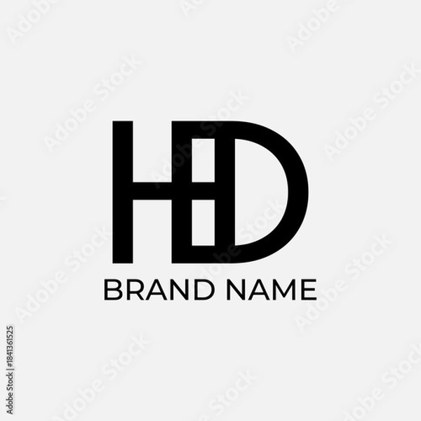 Obraz hd, h8d INITIAL logo for company