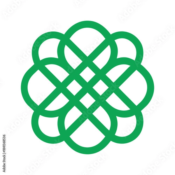 Fototapeta endless knots in single continuous line.