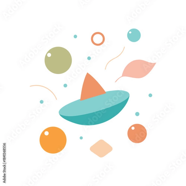 Fototapeta  floating elements and unexpected combinations