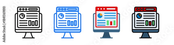 Obraz Dashboard Icon Collection Set Different Style